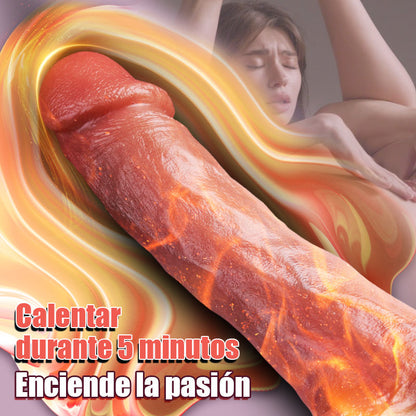Neil - 9 Vibrador 3 Telescópico 3 Giratorio 22,5 cm Consolador realista calefactado
