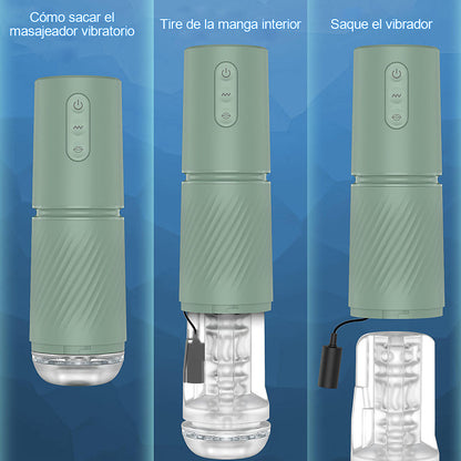 Abyss - Bomba de vacío para pene con 10 succiones y 10 vibraciones - Bomba de agrandamiento - Masturbador masculino