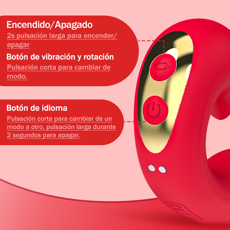 Tina - Vibrador para Mujeres con 7 Frecuencias de Vibración, Balanceo y Lamedura de Lengua
