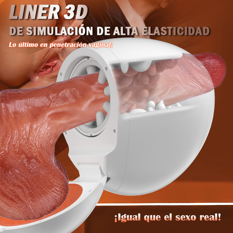 Explorer-Innovative Pleasure Masturbador Eléctrico de Doble Entrada Masaje de Testículos + Orgasmo de Glande