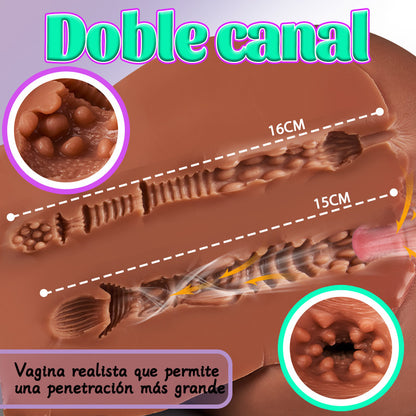 Amina - Molde de diosa de culo grande de color marrón oscuro de 10 kg: ¡llena y redonda, profunda en el deseo!