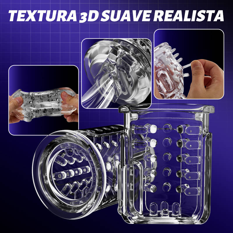 【Envío gratis】Eder 5 Chupar 5 Telescópico 10 Vibrador Sexo Oral Copa de Masturbación