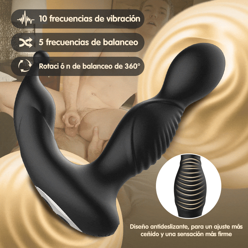 【NEW】Ángel Oscilante - 10 modos de vibración, 5 modos de oscilación, estimulación a 360 grados, maestro del orgasmo prostático