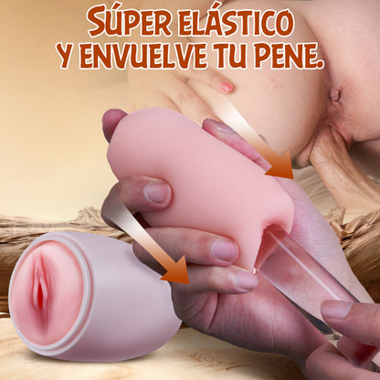S-HANDE Simulación de Vagina Masturbador Manual Portátil con Forma de Huevo Compañero de Orgasmos en Casa y de Viaje