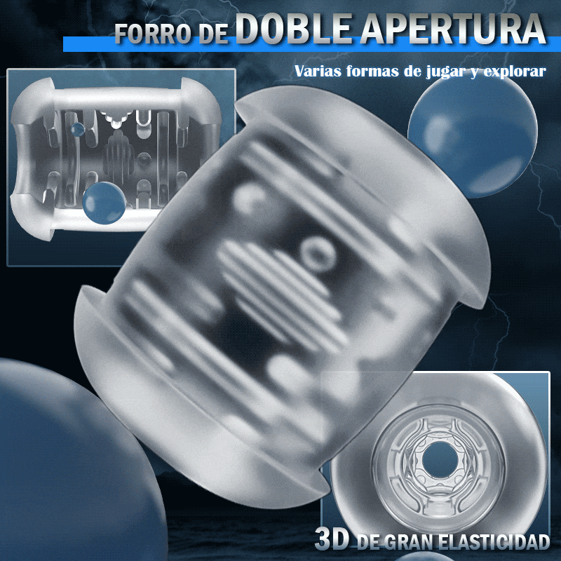 Hardy - Masturbador de mano telescópico automático con 3 frecuencias