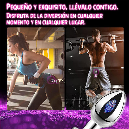 Vibrador anal con caja de metal y 10 modos de vibración para hombres y mujeres