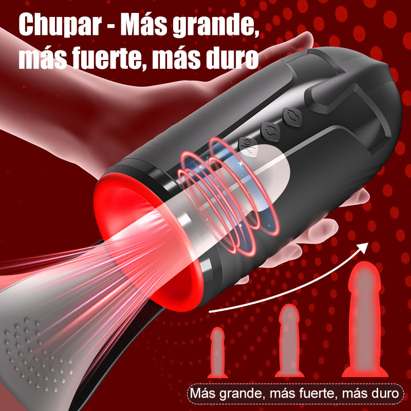 Cavallerist-10 Vibración 5 Chupada Oral 3 Torsión Giro Glande Entrenamiento + Masturbación