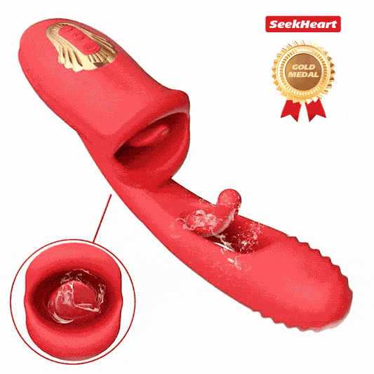 【Envío en 24 horas】Vibrador de punto G con función de lamido lingual y lengua vibradora