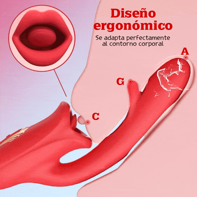 【Envío en 24 horas】Bisou - Vibrador de punto G con función de lamido lingual y lengua vibradora