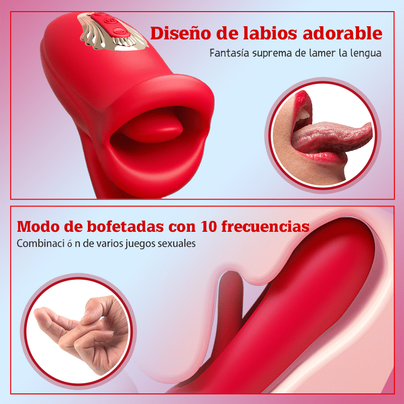 【Envío en 24 horas】Bisou - Vibrador de punto G con función de lamido lingual y lengua vibradora