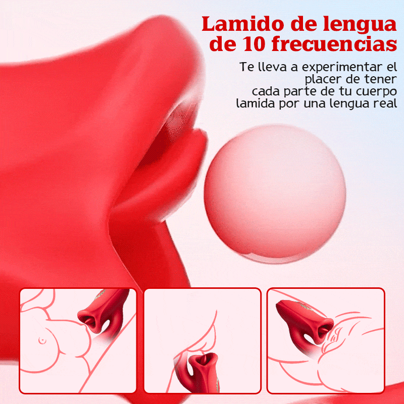 【Envío en 24 horas】Bisou - Vibrador de punto G con función de lamido lingual y lengua vibradora