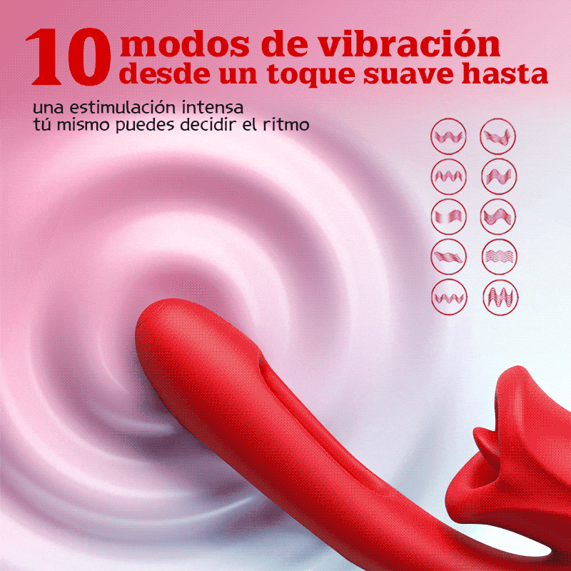 【Envío en 24 horas】Bisou - Vibrador de punto G con función de lamido lingual y lengua vibradora