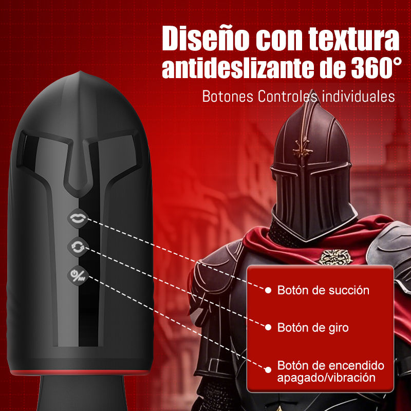 Cavallerist-10 Vibración 5 Chupada Oral 3 Torsión Giro Glande Entrenamiento + Masturbación