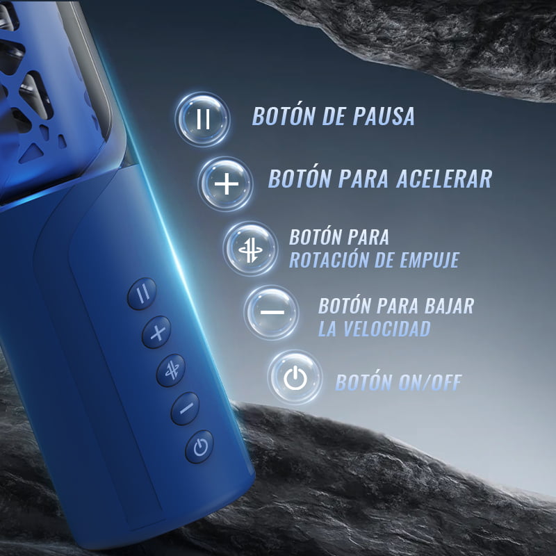 Bluesea 6 Masturbador de rotación bidireccional con base de succión