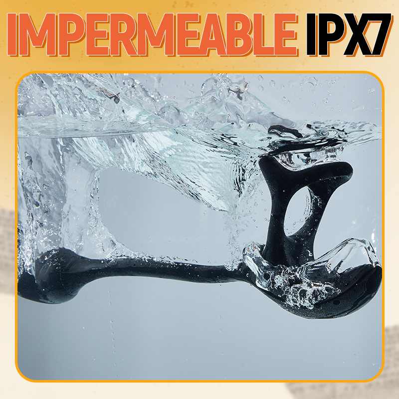 Estimulador vibratorio en forma de bola con anillos para el pene