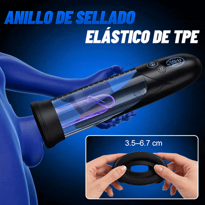 BathFun Pro - Bomba de entrenamiento por vacío con 9 niveles y control de presión por IA, pantalla LCD con visualización de presión en tiempo real, 58 dB