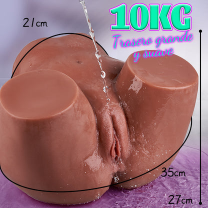 Amina - Molde de diosa de culo grande de color marrón oscuro de 10 kg: ¡llena y redonda, profunda en el deseo!