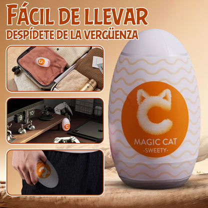S-HANDE Simulación de Vagina Masturbador Manual Portátil con Forma de Huevo Compañero de Orgasmos en Casa y de Viaje