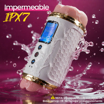 Throb - Entrenador de Resistencia Vibrante de Doble Extremo Retraso por Edging y Constructor de Endurance Masturbador Masculino