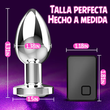Vibrador anal con caja de metal y 10 modos de vibración para hombres y mujeres