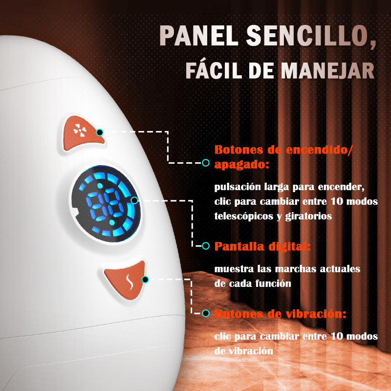 Explorer-Innovative Pleasure Masturbador Eléctrico de Doble Entrada Masaje de Testículos + Orgasmo de Glande