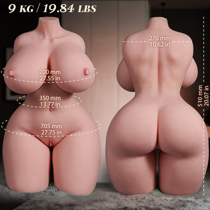 Lana - Pechos de gota de agua × Diosa de la cadera × Muñeca de amor lineal con chaleco real