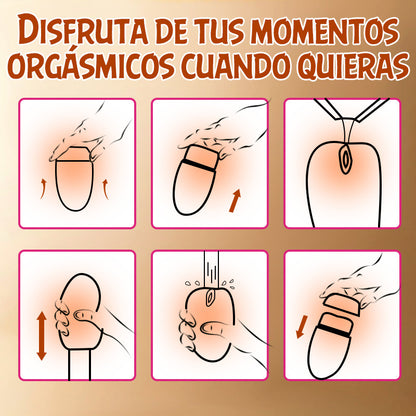 S-HANDE Simulación de Vagina Masturbador Manual Portátil con Forma de Huevo Compañero de Orgasmos en Casa y de Viaje