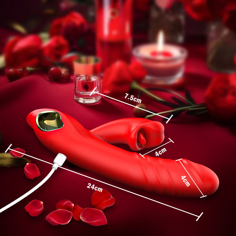 Chloe - Vibrador de punto G 4 en 1, estimulación del clítoris mediante mordedura de labios, juguetes sexuales para mujeres y parejas