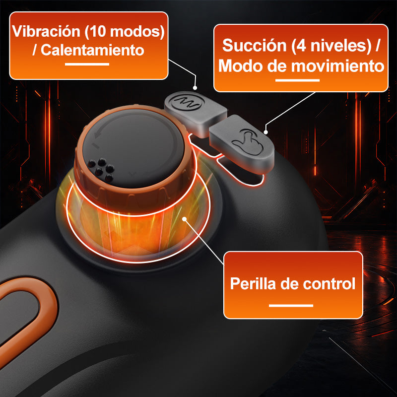 【Heatable】Alien 5 in 1 Masturbator 10 Vibrations 4 Sucks Thrust+Vibrate+Suck+Voice+Heat