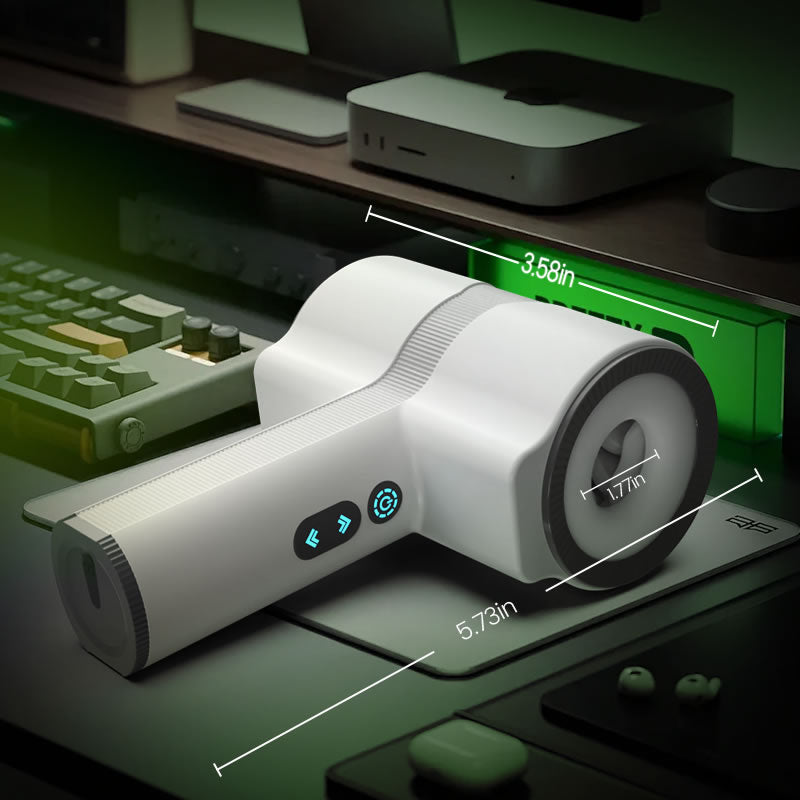 Raiden - Masturbador Doble Cabezal 7 Vibraciones 5 Rotación Telescópica Mano Mamada