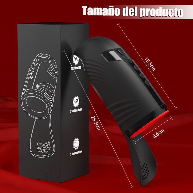 Cavallerist-10 Vibración 5 Chupada Oral 3 Torsión Giro Glande Entrenamiento + Masturbación