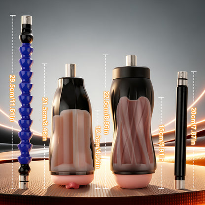 DualStorm - Masturbador Masculino Automático de Doble Entrada con Empuje Realista