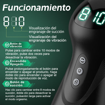 Evolution-8 Succionador 10 Vibrador One Touch Orgasmo Masturbador Digital al Vacío
