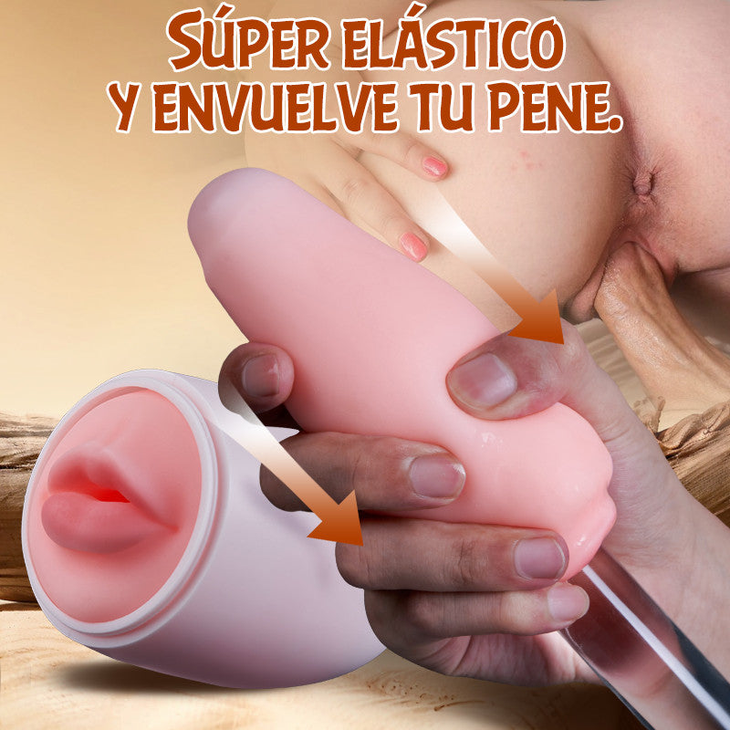 S-HANDE Sexo Oral Realista Masturbador Manual Portátil con Forma de Huevo Compañero de Orgasmos en Casa y de Viaje