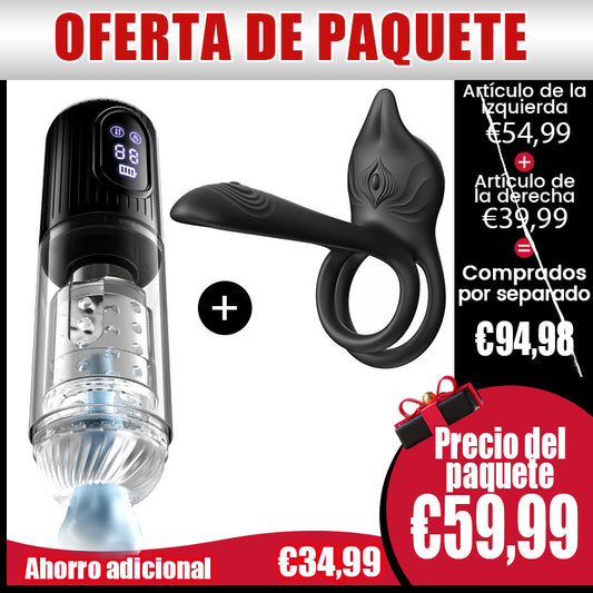 ¡Súper Doble Sorpresa! Masturbador + Anillo Peneano Oferta Combinada Limitada, ahorra 34,99 €!