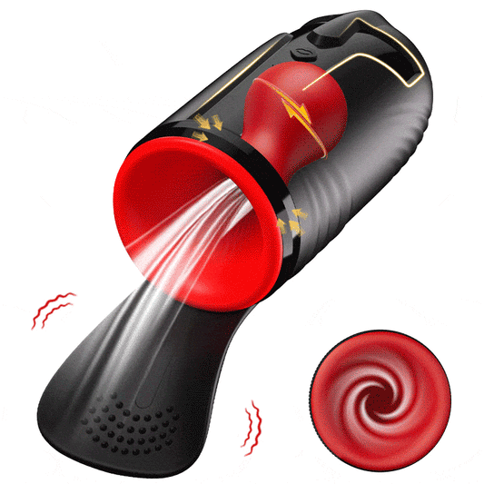 Cavallerist-10 Vibración 5 Chupada Oral 3 Torsión Giro Glande Entrenamiento + Masturbación