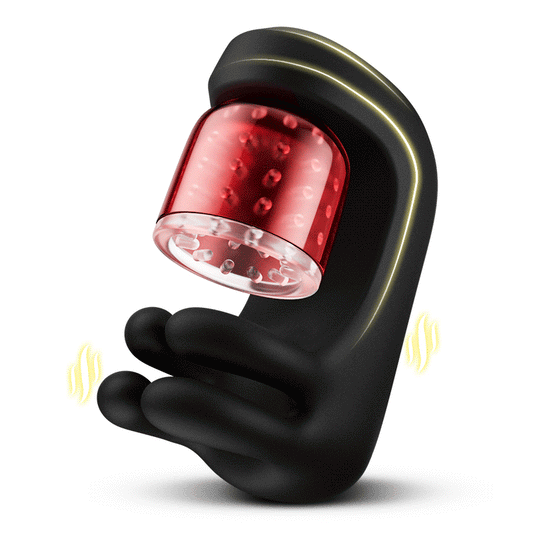 Finger 2.0-9 vibraciones 9 pellizcos con los dedos 9 rotaciones Masturbador perfeccionado para el entrenamiento del glande