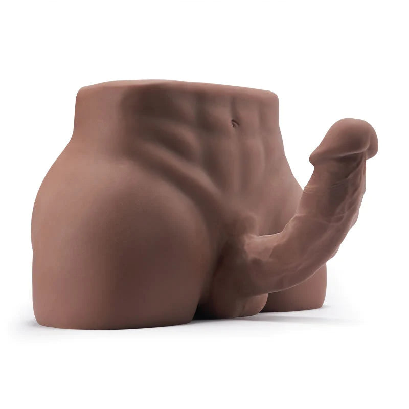 Bumbum masculino realista de 3,9 kg com entrada anal do pênis dobrável