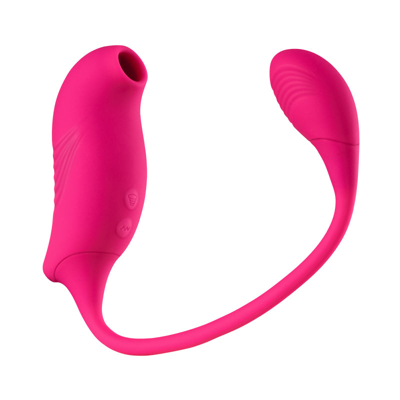 2-in-1 dildo with 10 suction frequencies and 10 vibration frequencies