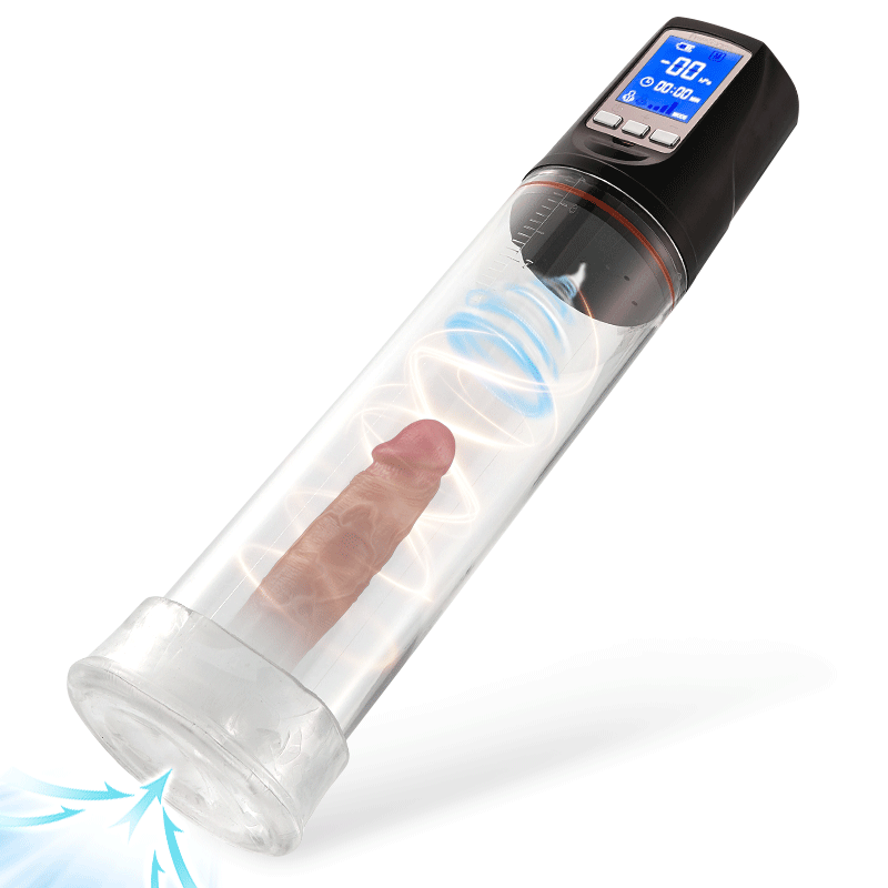 Bomba de pênis automática LCD 2 modos de sucção Display de bomba de vácuo