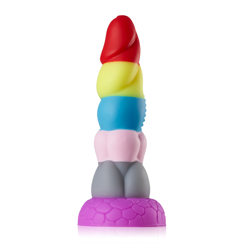 Large Rainbow Dildo with Suction Cup