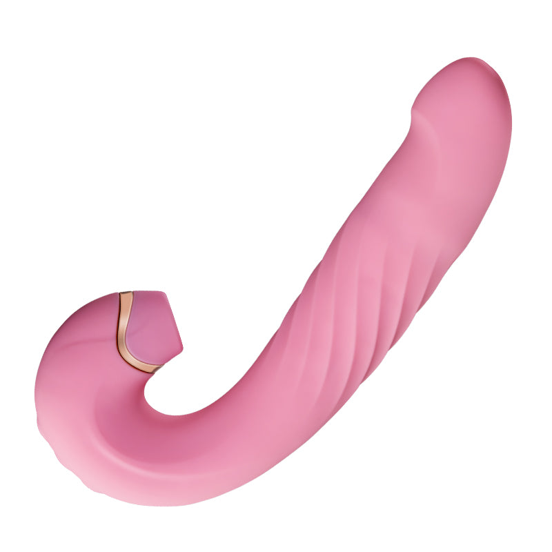 Retractable multifrequency vibrator that vibrates and sucks 3 in 1 multistimulation
