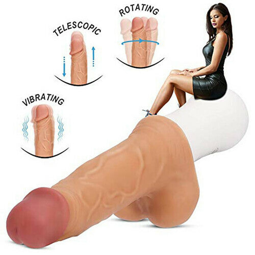Atenea Vibración+Telescópico Dildos Realistas XL 21CM×4.2CM