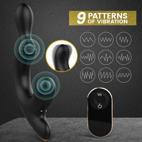 Remote controlled prostate massager with dual motors and strong high frequency vibrations