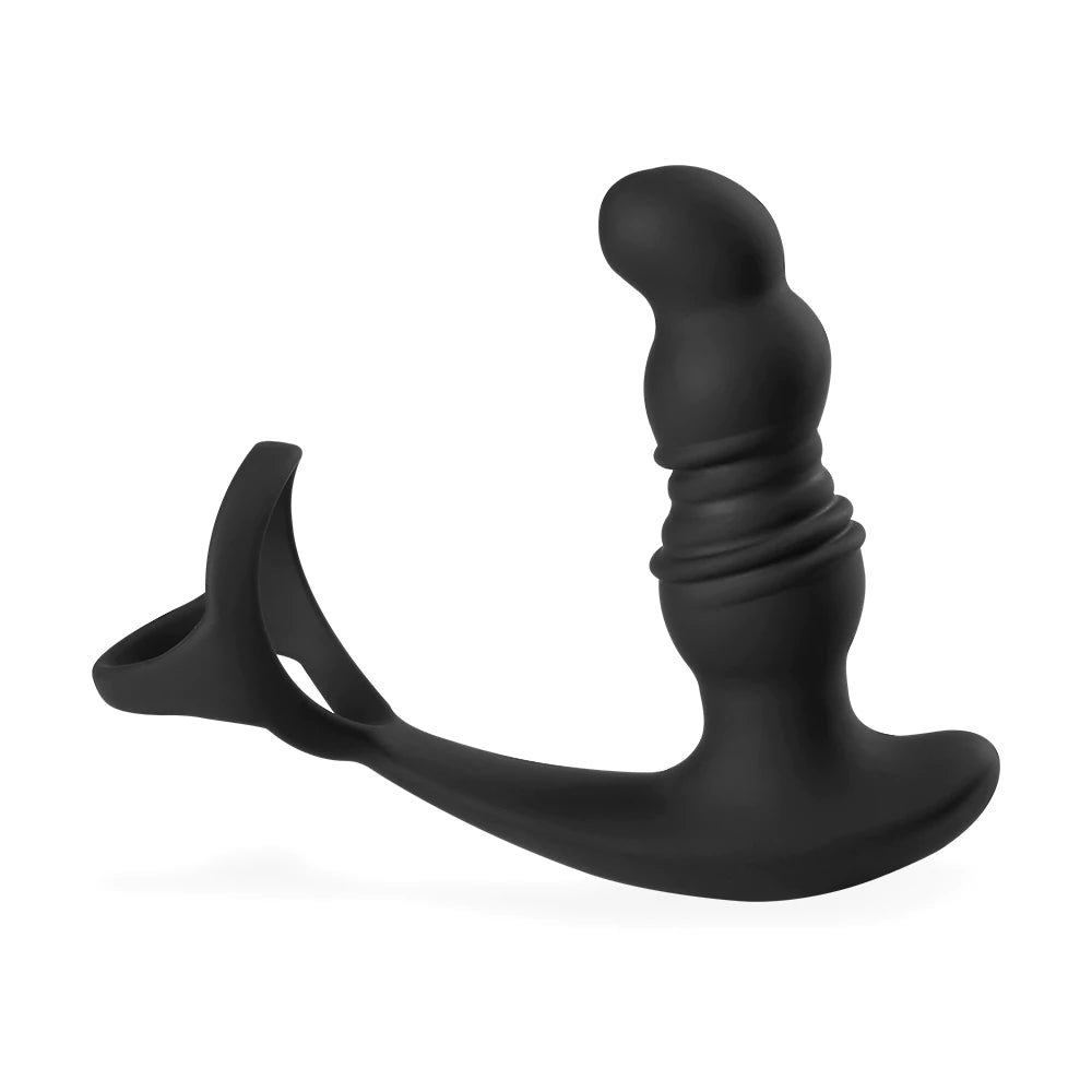 Vibrador anal de próstata MVP 7 vibrações + 3 retráteis + anel peniano