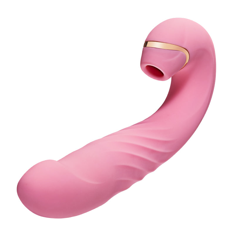 Vibrador multifrecuencia retráctil que vibra y chupa 3 en 1 multiestimulación
