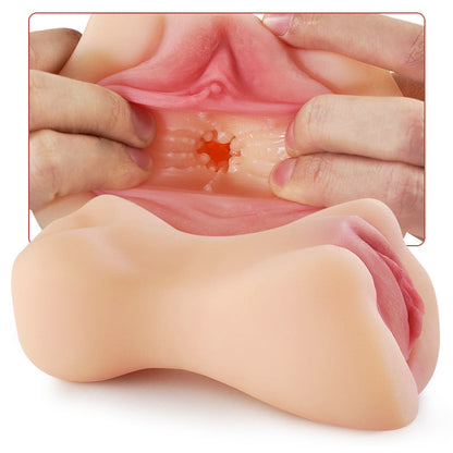 Masturbador de bolsillo realista coño vulva clítoris suave