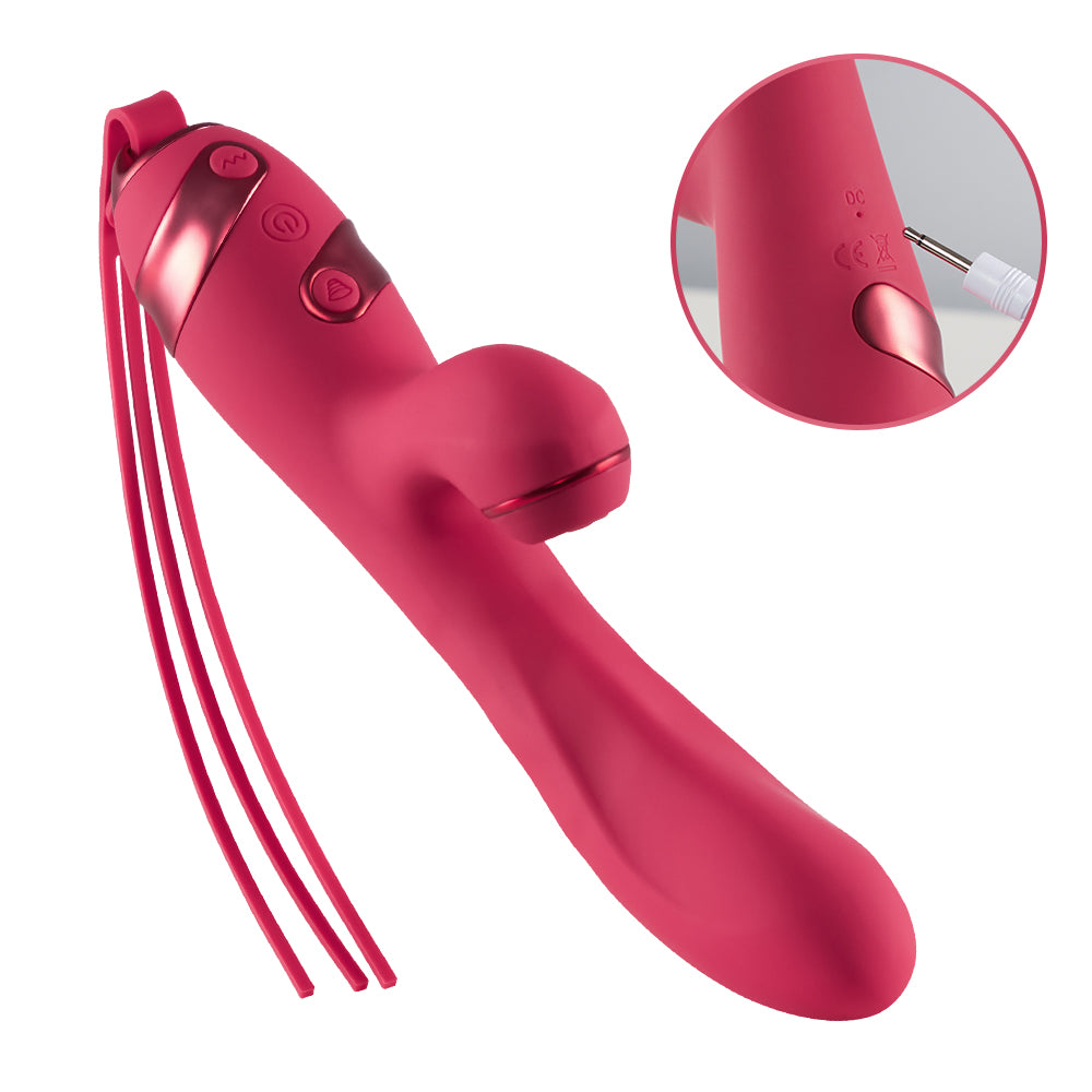 Vibrador 4 en 1 10 pulsaciones 10 modos de vibración con látigo SM