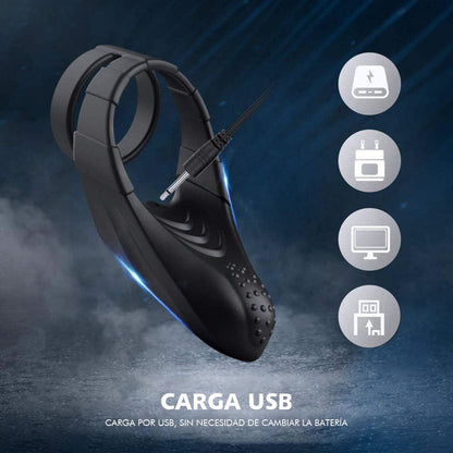 Anillo doble para el pene 10 puntos de estimulación por vibración