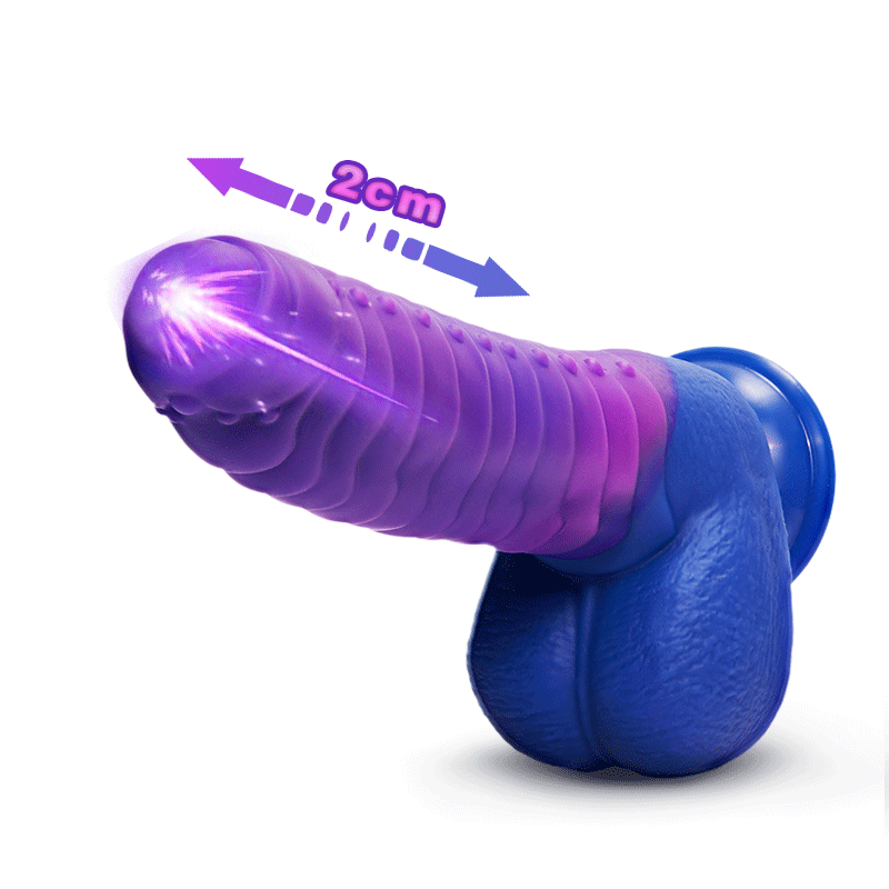 【Ny】 Realistic Dildo 3 Telescopic 5 Vibrations Uppvärmning